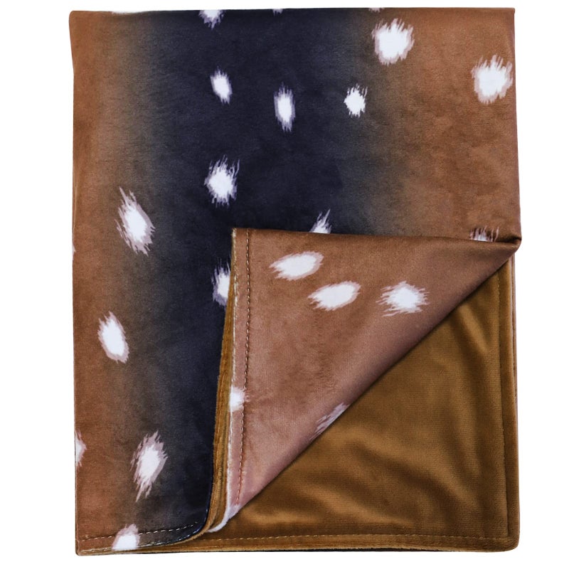 GFU Baby balnket for Boys and Girls, Swaddle Receiving Plush Blanket, Soft Western Newborn Unisex Sleep Blanket for Infant Toddler and Kids for Crib and Stroller, Deer Skin Print, Hunting Theme - Image 1